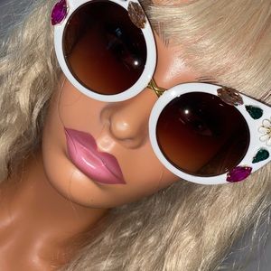 Alpha Kappa Alpha Inspired Floral Sunglasses